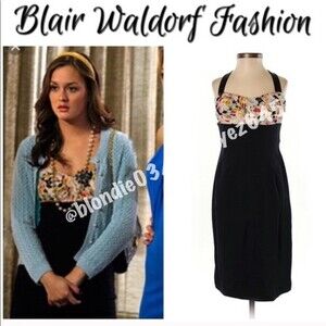 Diane Von Furstenberg navy Sophia Loren dress 2